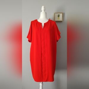 Dress Orange Worthington  Style Shift Shoulder Open Pull On Size XL Brand New